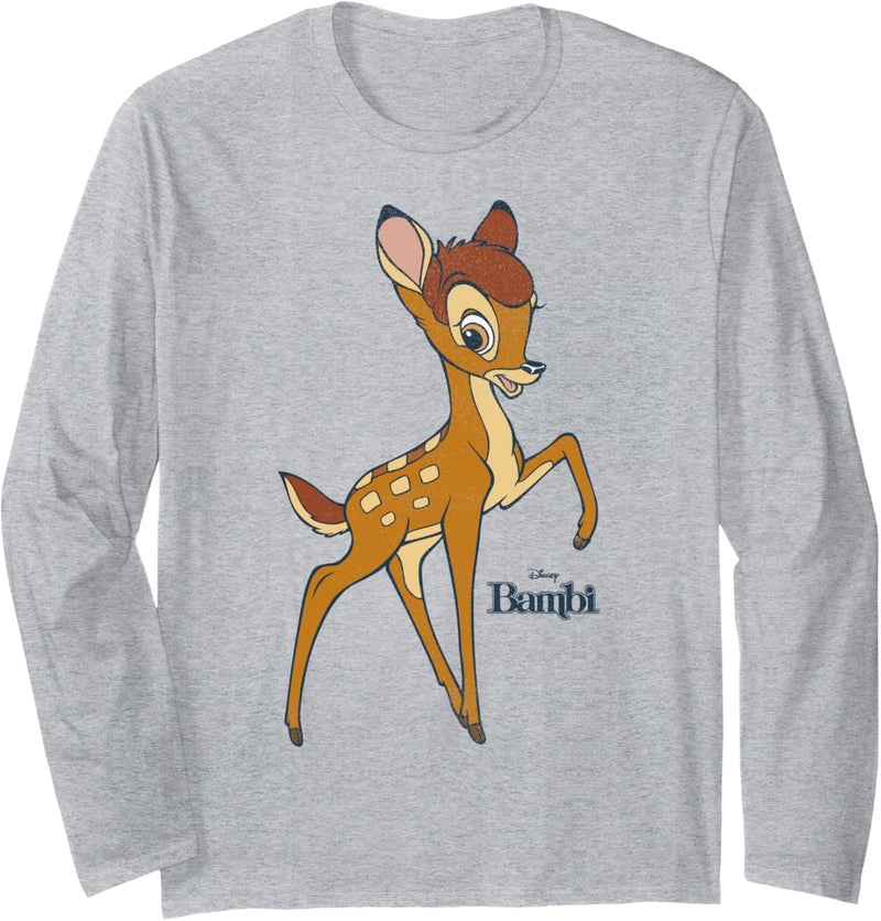 Disney Bambi Simple Portrait Logo Langarmshirt