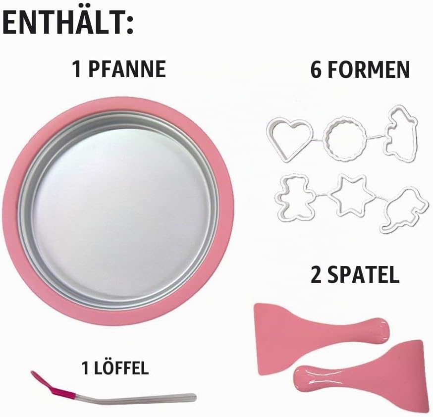 mikamax - Eis Teppanyaki Platte - Eiscreme Rollen Machine - DIY Roll - Ice Pan Eismaschine - mit rez