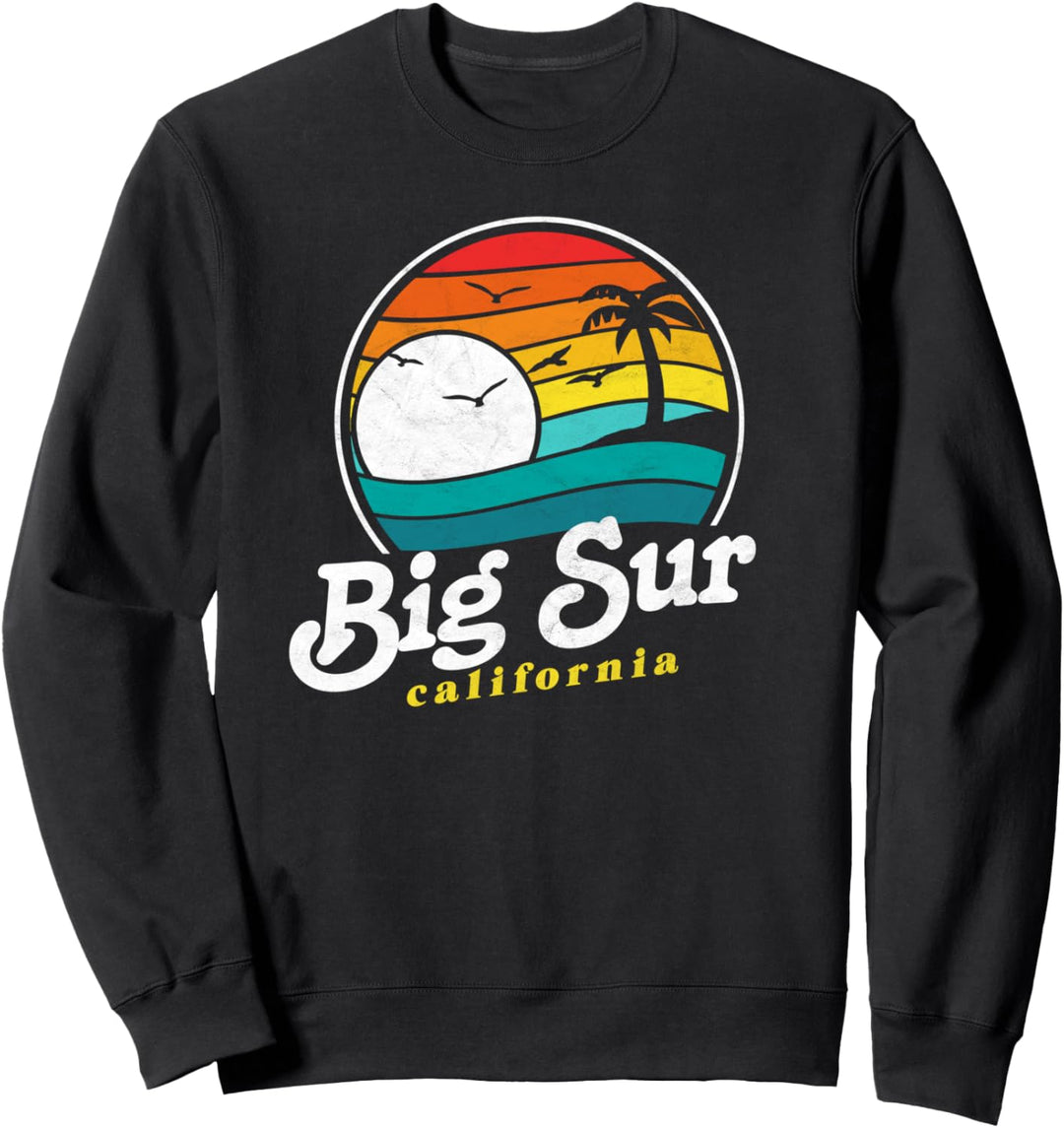 Retro Eighties Big Sur California Surf Graphic Sweatshirt