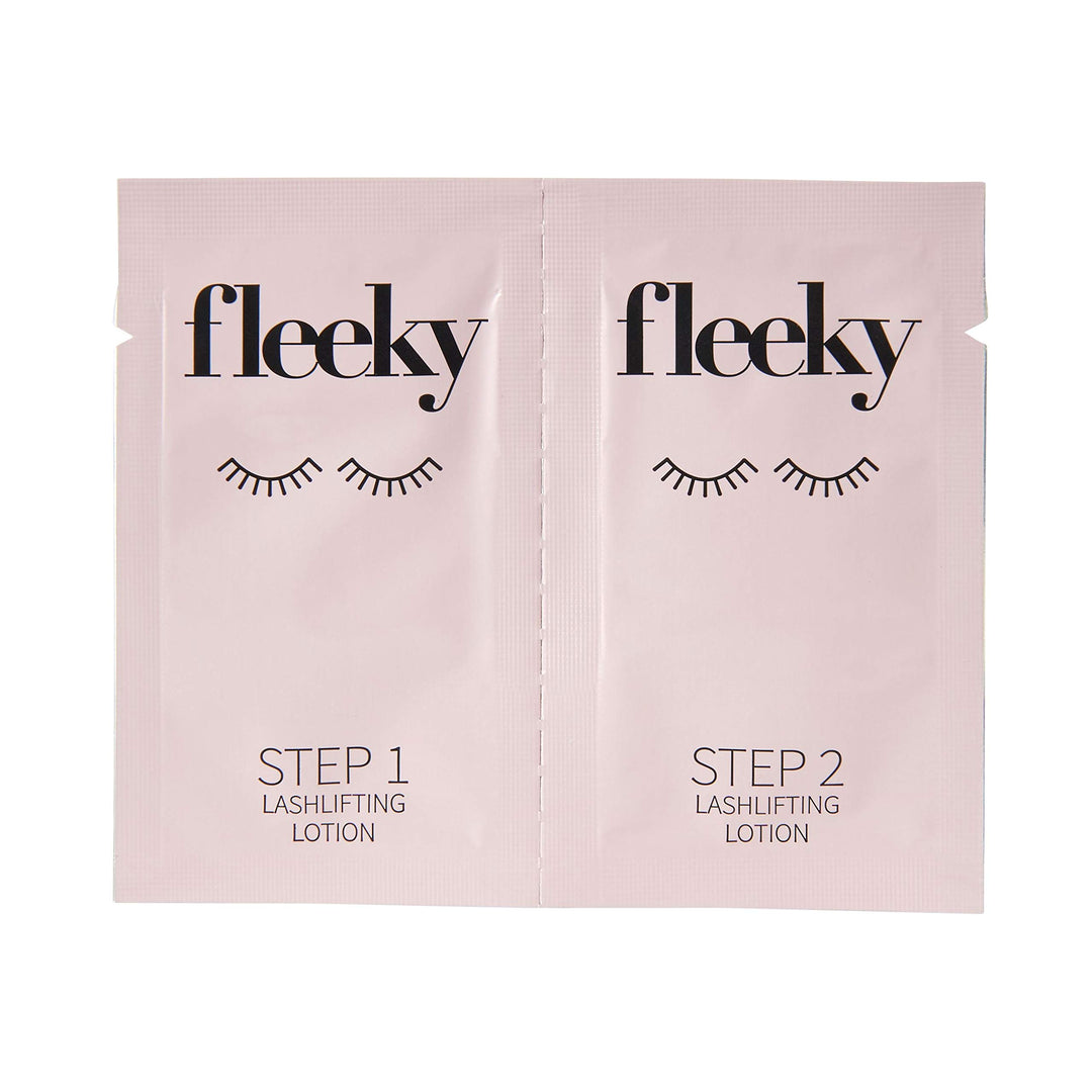 fleeky Lashlift Sachets 1 ml - One shot Doppelkammer-Sachet mit 2-Phasen-Lotionen Lifting Gel zum Li