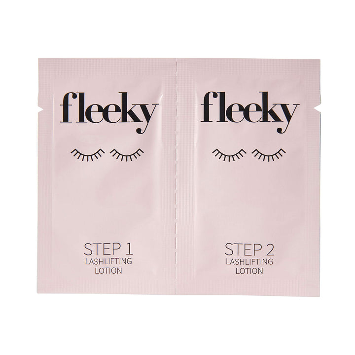 fleeky Lashlift Sachets 1 ml - One shot Doppelkammer-Sachet mit 2-Phasen-Lotionen Lifting Gel zum Li