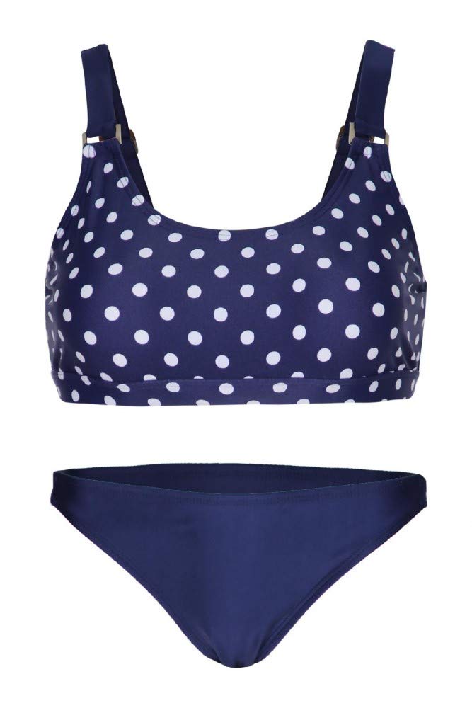 La-V Mädchen Bikini Zweiteilig Sport 152-158 Marine Gepunktet, 152-158 Marine Gepunktet