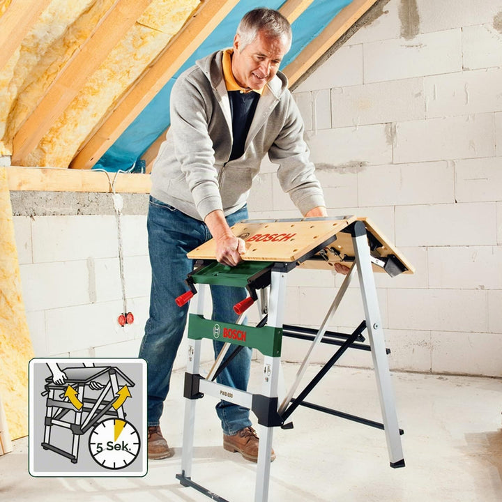 Bosch Home and Garden Tischbohrmaschine PBD 40 (710 W, Max. Bohr-Ø in Stahl/Holz: 13 mm/40 mm, Bohrh