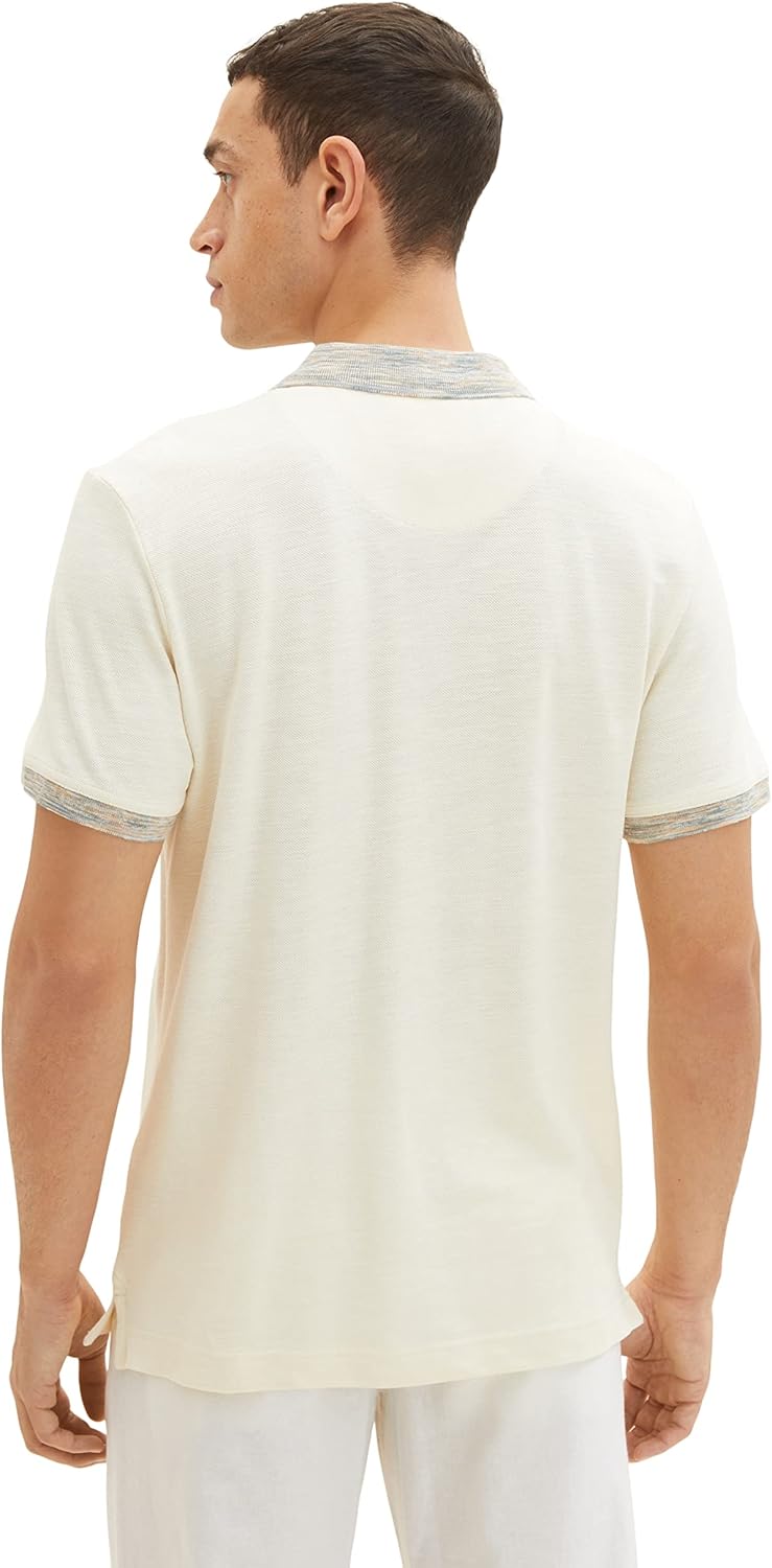 TOM TAILOR Herren Basic Poloshirt XL 18592 - Vintage Beige, XL 18592 - Vintage Beige