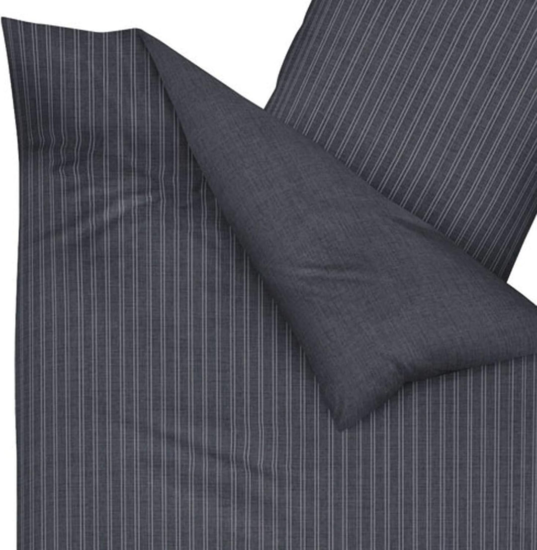 Kaeppel Maco-Satin-Bettwäsche Eternity Combo, 2-TLG. Zinn, 135X200 cm 135 x 200 cm, 135 x 200 cm