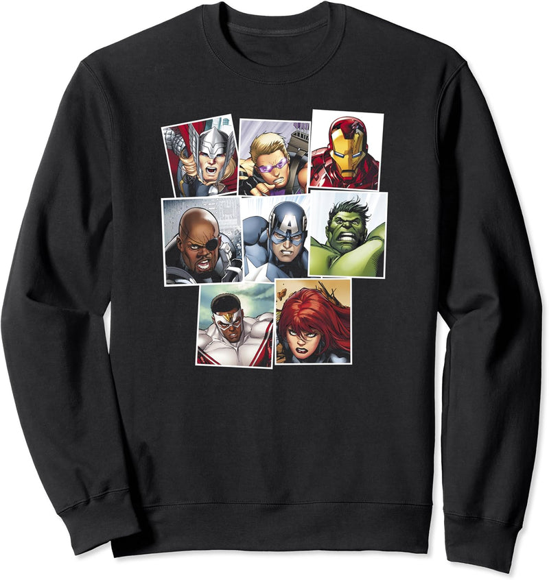Marvel The Avengers Group Shot Polaroid Frames Sweatshirt