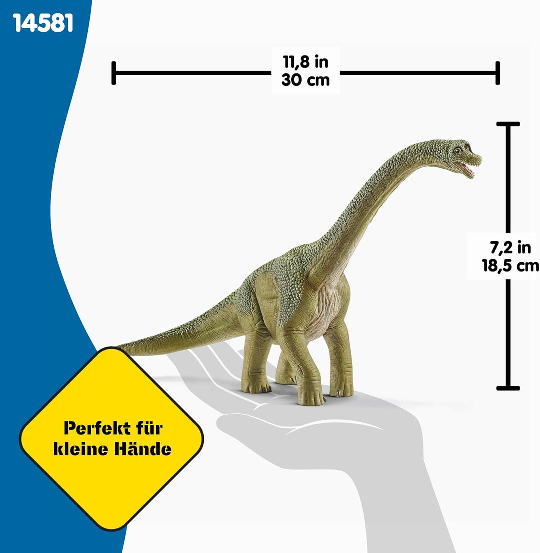 schleich 14581 Brachiosaurus, ab 5 Jahren, DINOSAURS - Spielfigur, 12 x 30 x 19 cm, grün Single, Sin
