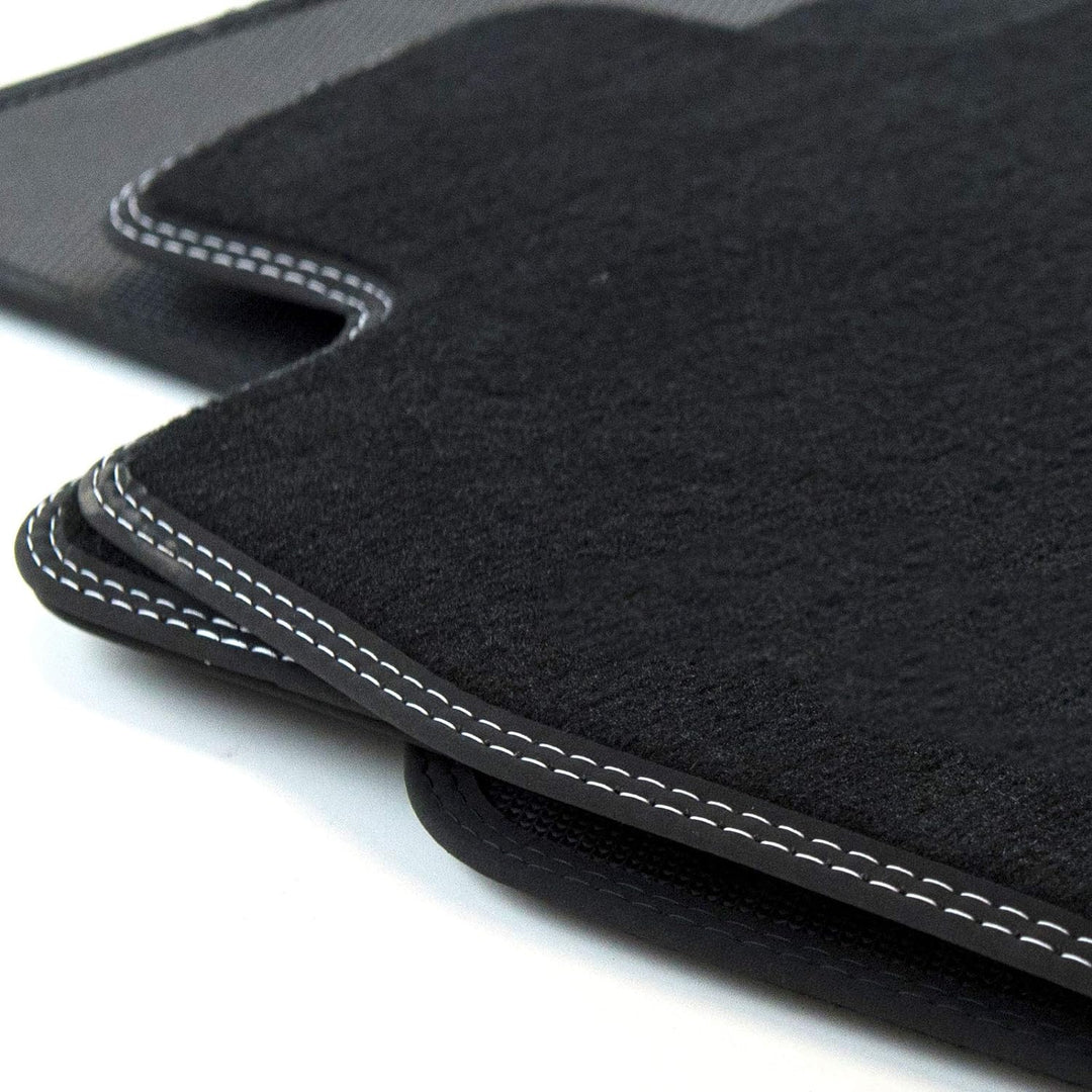 MDM PRO-268 Fussmatten für BMW 1er (E81) und (E87) 09.2004>2011, Passgenau Velours Kunstlederkanten