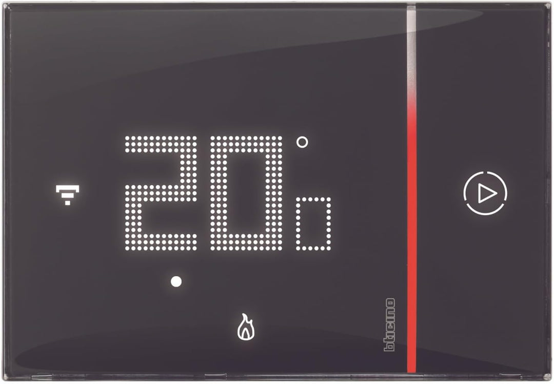 Bticino XG8002E Thermostat mit WiFi, New Smarther2 mit Netatmo, Schwarz, Temperaturregelung für den