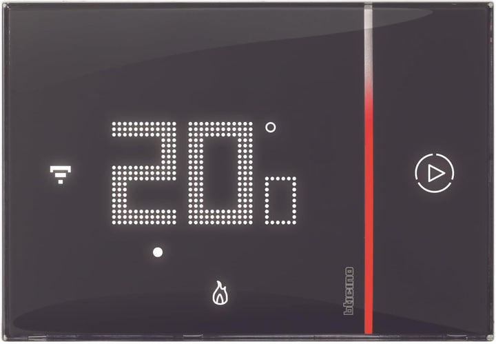 Bticino XG8002E Thermostat mit WiFi, New Smarther2 mit Netatmo, Schwarz, Temperaturregelung für den