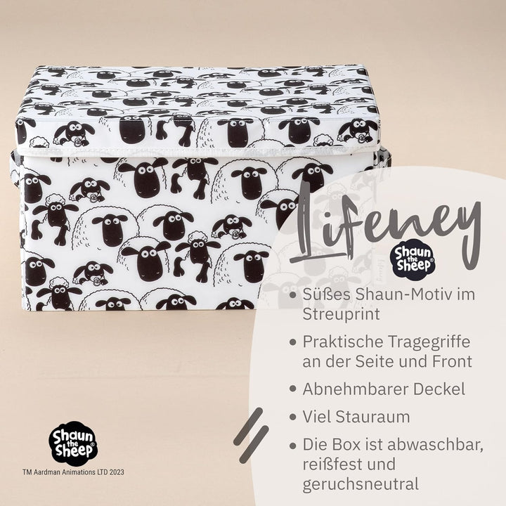 meets Shaun das Schaf Aufbewahrungsbox mit Deckel für Kinder – Box mit dem kultigen Schaf zum Versta