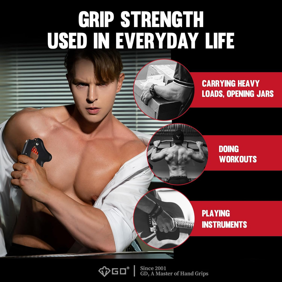 GD Hand Grip Strengthener (Premium Adjustable Hand Grips for Strength Training) Wrist and Forearm Tr