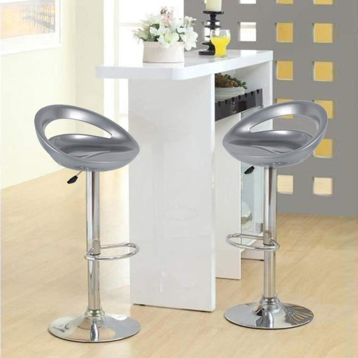 Barhocker 2er Set aus ABS Kunststoff, drehbar Barhocker in Höhe verstellbar von 55 bis 75 cm, Barhoc