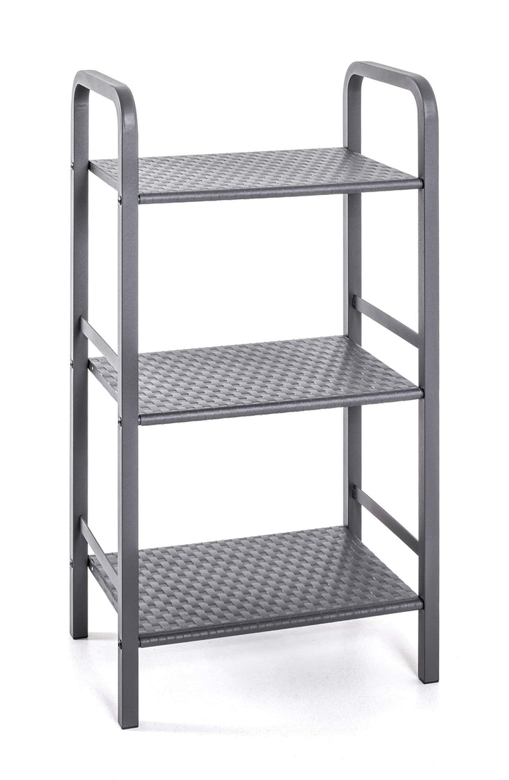 HAKU Möbel Regal, Metall, grau, B 40 x T 28 x H 81 cm 40 x 28 x 81 cm, 40 x 28 x 81 cm