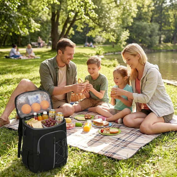JANSBEN Kühltaschen 15 Liter Picknickrucksäcke mit Flaschenöffner Picknickkorb Wasserdicht Kühlrucks