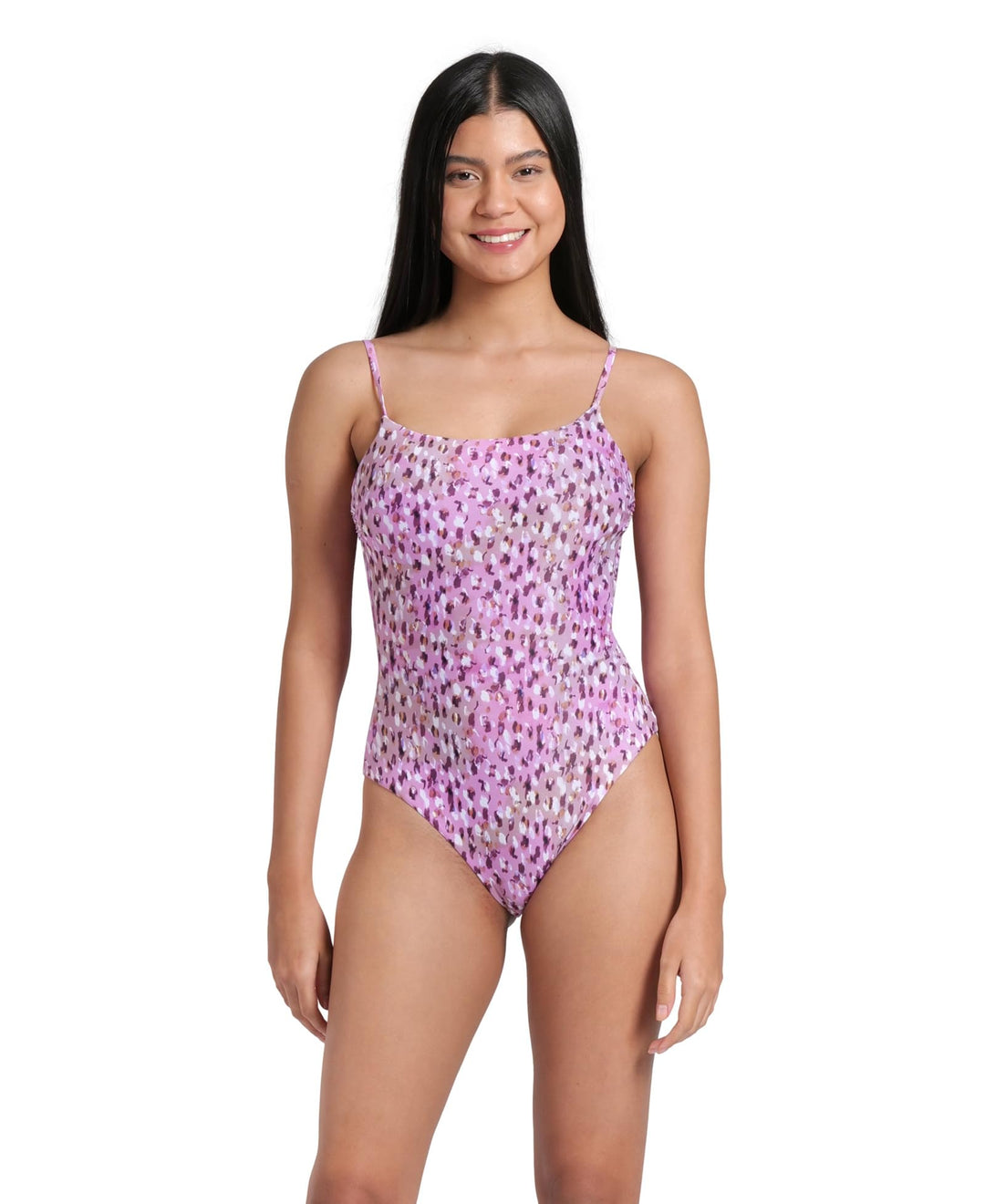 ARENA Damen Women's Swimsuit U Back Allover One Piece Swimsuit XS Leo Pink, XS Leo Pink