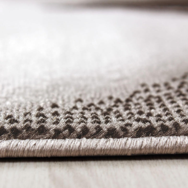 Carpetsale24 Teppich Wohnzimmer Abstrakten Wellen Mustern Braun Meliert 160 x 230 cm - Kurzflor Tepp