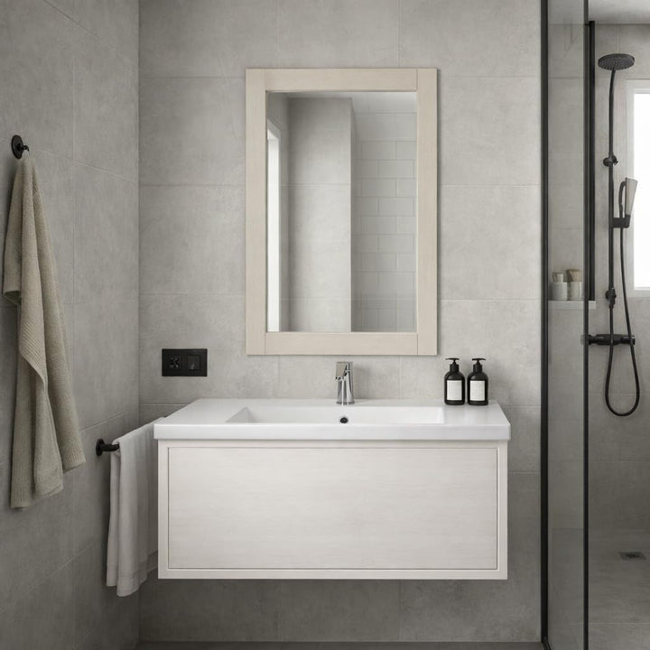 ARHome Wandspiegel, 90 x 60 cm, Taubengrau, Spiegel, Made in Italy Taubengrau 90x60, Taubengrau 90x6