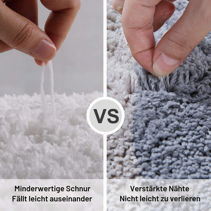 Homaxy rutschfest Badezimmer Badeteppiche Weich Hochflor Saugfähig Badvorleger Waschbar Flauschige M