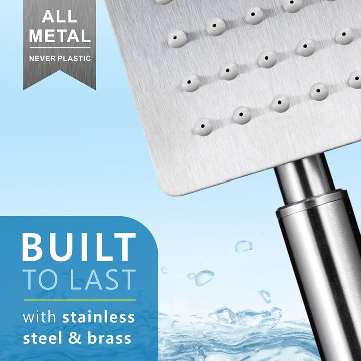Handbrause Komplett aus Metall, Hochdruck-Duschköpfe von Voolan, Einfache Handbrause aus Nickel Gebü