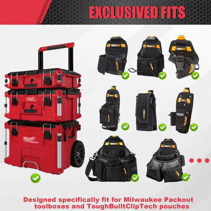 Cliptech-Halter, passend für ToughBuilt ClipTech-Tasche, Packout-Werkzeugtasche, kann direkt auf dem