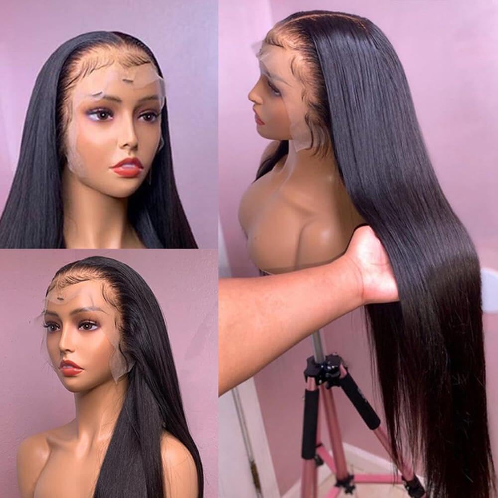 Lace Front Wigs Human Hair Straight Human Hair Wig 13x4 Transparent Lace Frontal Wig Pre Plucked wit