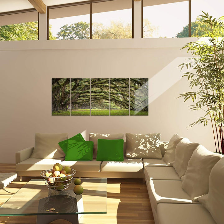 Runa Art Bild Wald Landschaft Wandbilder auf Vlies Leinwand 5 Teilig Wanddekoration Schlafzimmer Woh