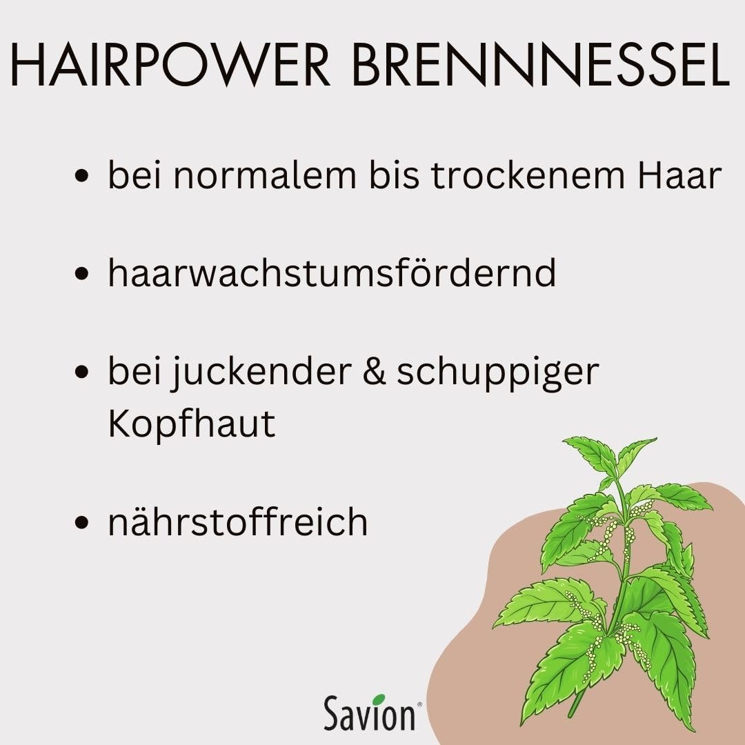 Savion 4+1 Bio Haarseife Brennessel, Vegan, Handgemacht, Palmölfrei, Plastikfrei, 5x 85gr 1.42 g (30