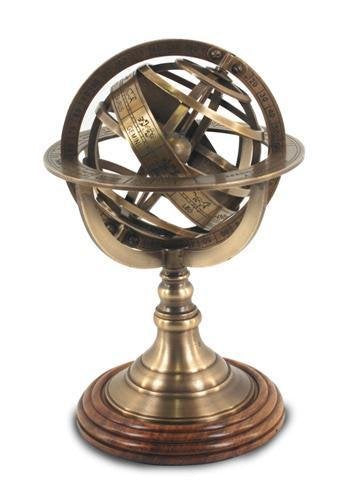 Art Deco Home - Deko-Objekt ARMILLARSPHÄRE, Messing, 21 cm - 79067SG