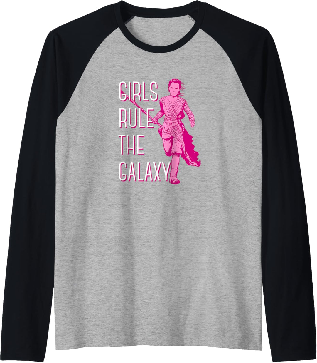 Star Wars Episode 7 Rey Girls Rule The Galaxy C1 Raglan