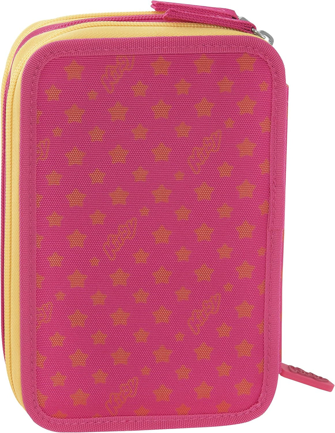 Kirby Mit Stift Frixion, Federmäppchen mit 3 Reissverschlüssen, Unisex, Kinder und Jungen, Rosa (Pin