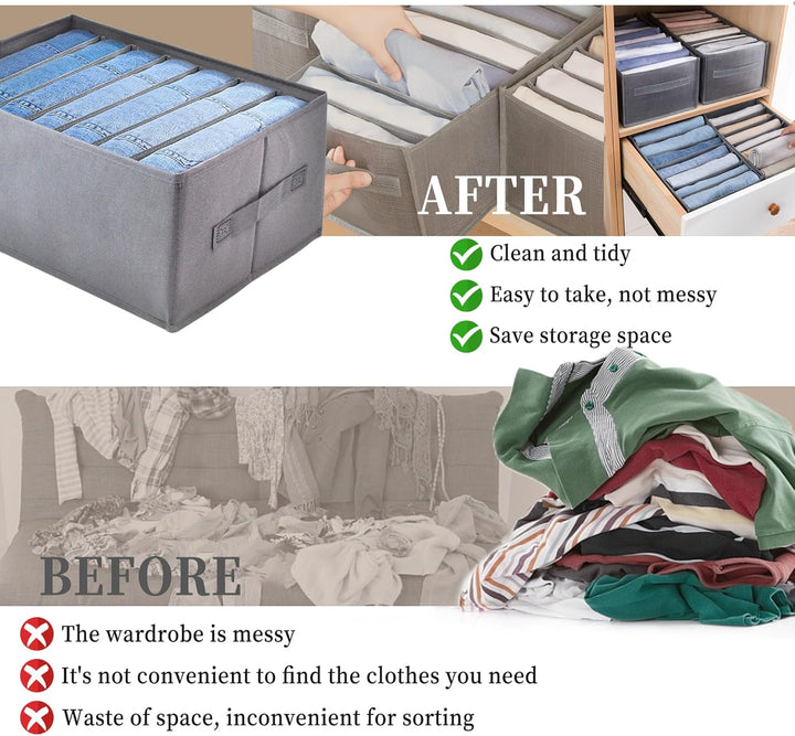 ROLLWAY 6er Schrank Organizer Kleiderschrank Ordnungssystem Stapelbar, Stabile Schrankorganizer Klei