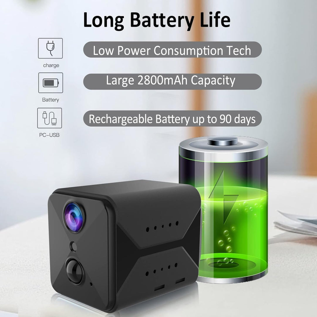 javiscam Mini Kamera, Kamera Überwachung Innen, Überwachungskamera Live Übertragung Handy APP, 100 T