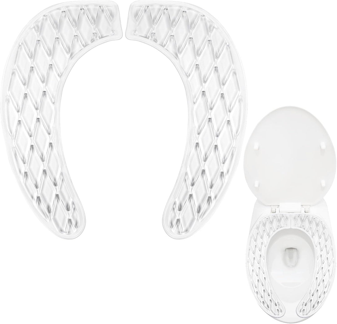 WC Sitzbezug Gel, Silikon Toilettensitz Auflage Waschbar, Selbstklebendes U-Form Toilettensitzkissen