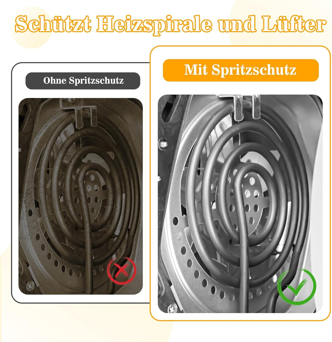 Spritzschutz für Ninja Foodi Flexdrawer 10,4 L Heissluftfritteuse AF500EU, Ninja Heissluftfritteuse