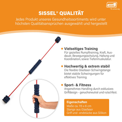 SISSEL® Sport Swing Plus | Core-Training & Rumpfmuskulatur | Exklusives Griffdesign | Fitness & Spor