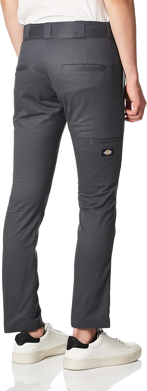 Dickies, Herren, Doppelknie-Arbeitshose, enge gerade Passform 28W / 30L Dunkelgrau, 29W / 30L
