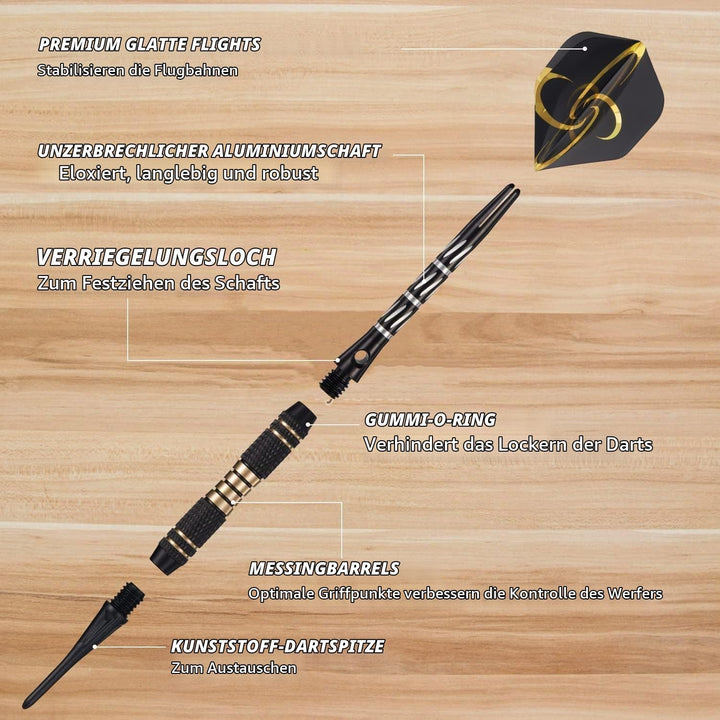 Brovamo Dartscheibe, Dekoratives Dartscheiben-Schrank-Set [12*Soft Tip Darts], Elektronische Dartsch