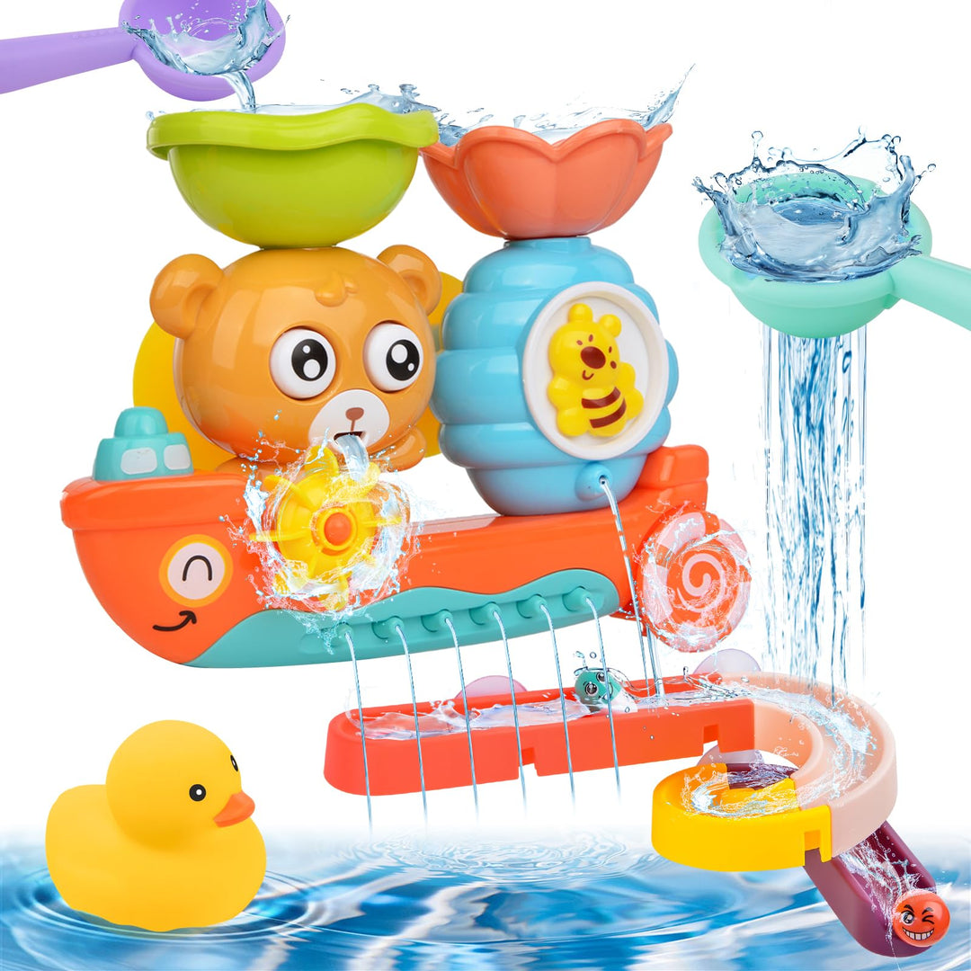 Badespielzeug, Badewannenspielzeug Kinder, Badezimmerspielzeug mit Saugnapf, Badewannenspielzeug mit