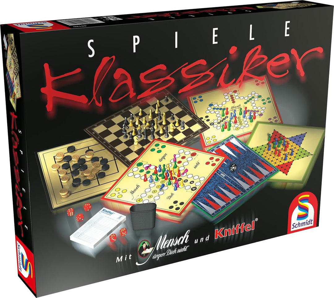 Schmidt Spiele 49120 Spiele Klassiker, Spielesammlung, 2 bis 6 Spieler, Spiele Klassiker