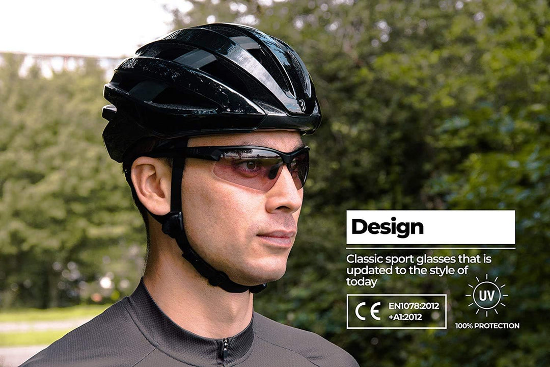 BBB Fahrrad Sportbrille mit Leseteil für Weitsichtige +2.0 Schwarz Glanz Impress Reader BSG-59 +2.5,