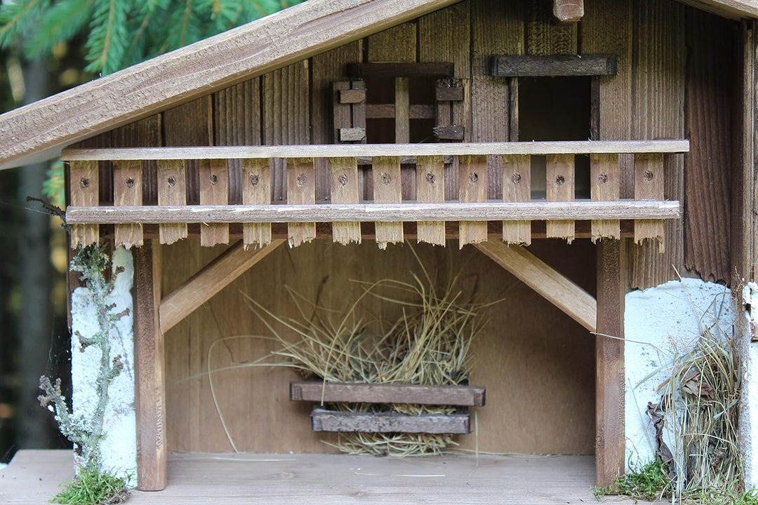 garten deko fuchs Grosse Premium Weihnachtskrippe (W26) Krippe Krippenstall Weihnachten-Weihnachtskr