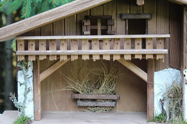 garten deko fuchs Grosse Premium Weihnachtskrippe (W26) Krippe Krippenstall Weihnachten-Weihnachtskr