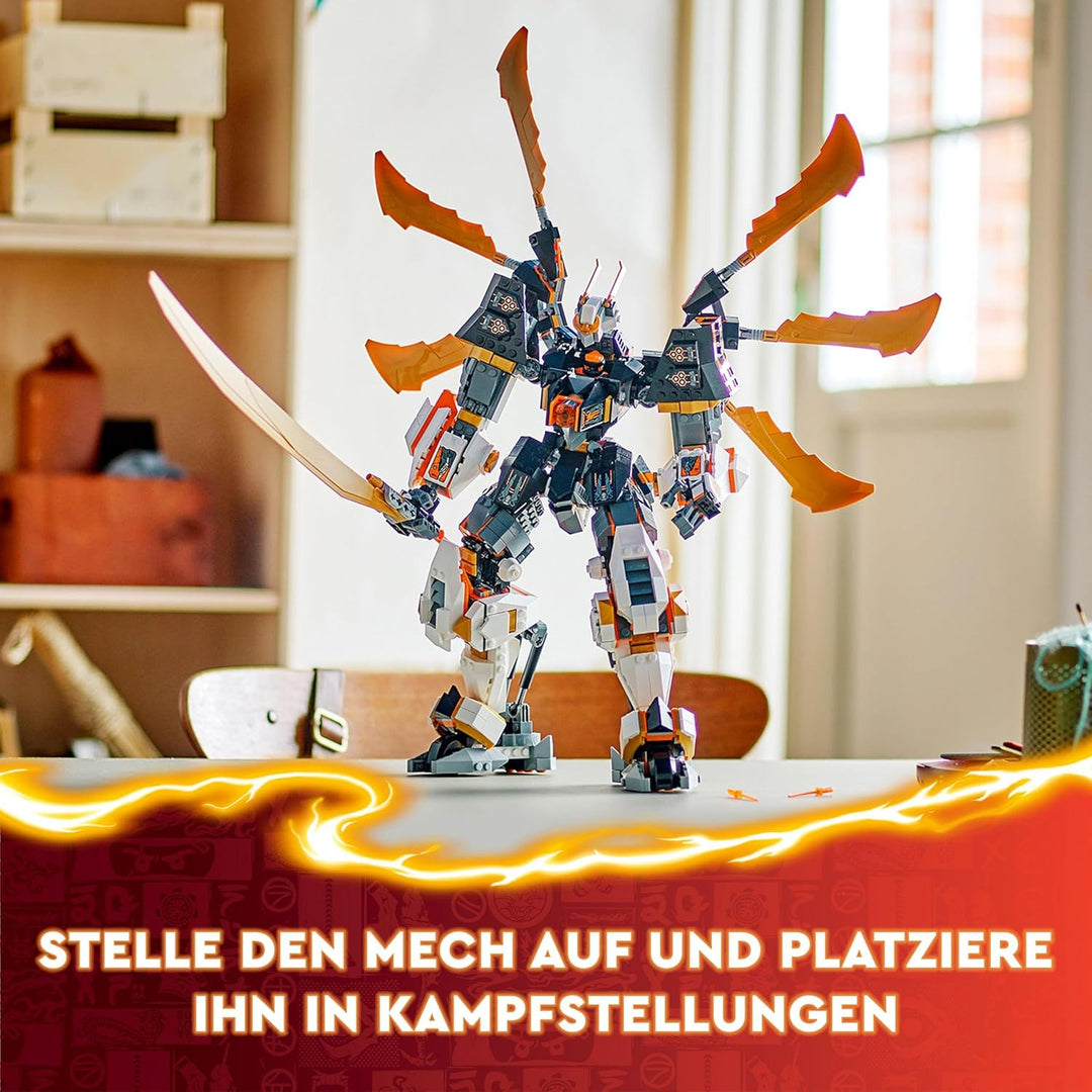 Lego NINJAGO Coles Titandrachen-Mech, Abenteuer Spielzeug für Kinder, Ninja Spielset mit 1 Minifigur