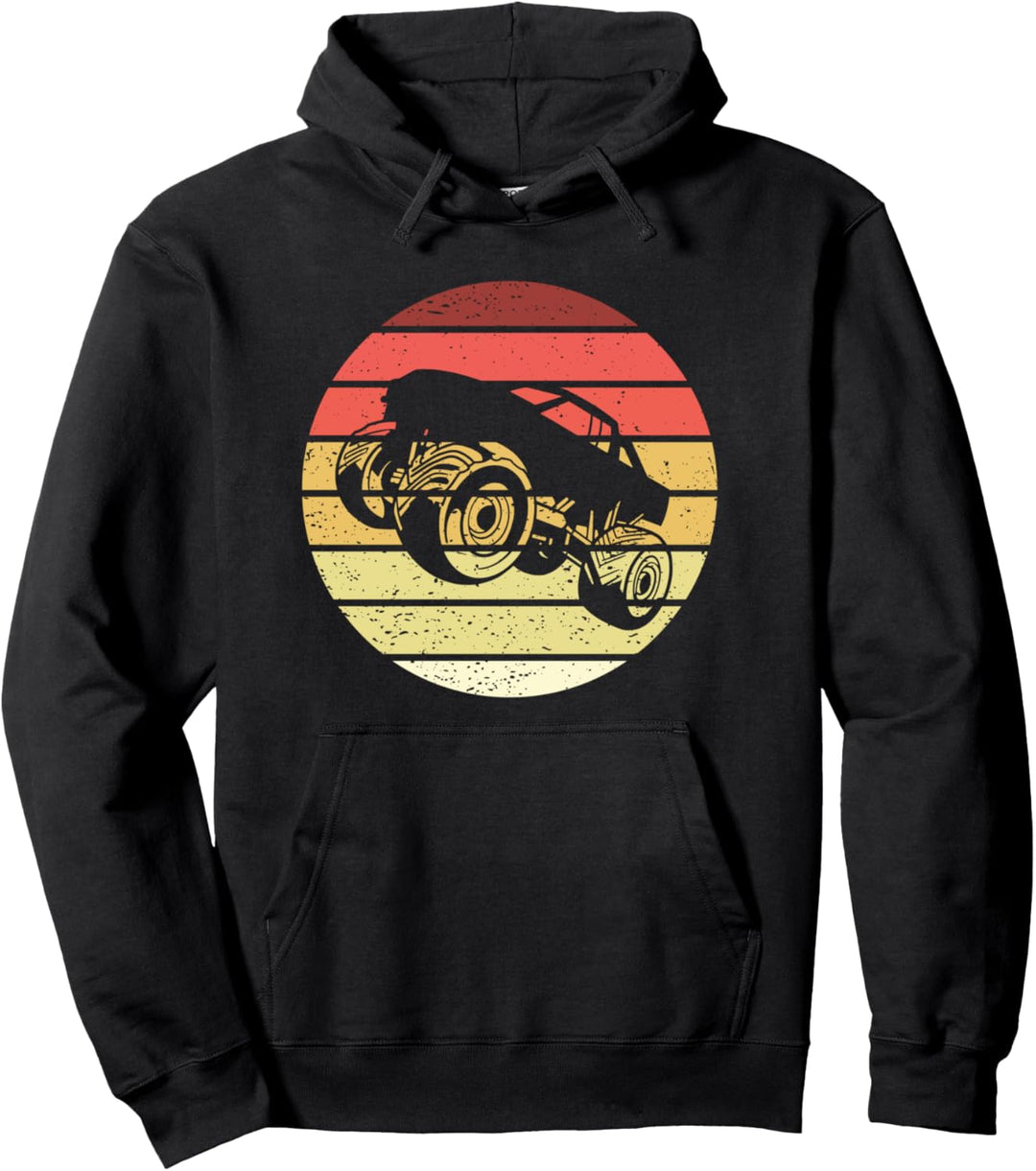 Monster Truck Retro Style Vintage Pullover Hoodie