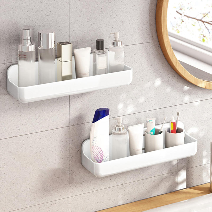 Diesisa 2 Stück Duschablage Ohne Bohren, Duschregal Wandmontage, Shampoo Halterung für Dusche, Dusch