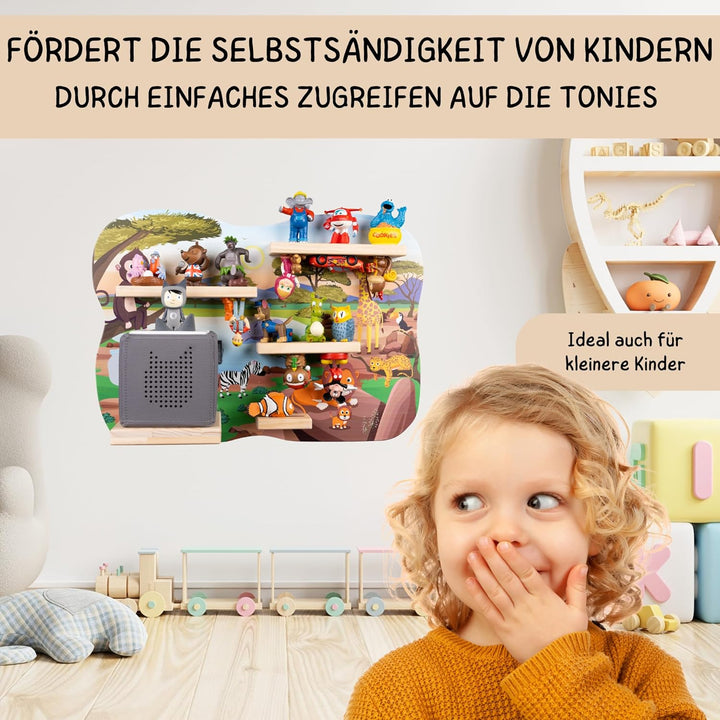 bunnyboo Toniebox Regal - für Toniebox und Figuren - ausreichend Platz für bis zu 32 Tonie Hörfigure