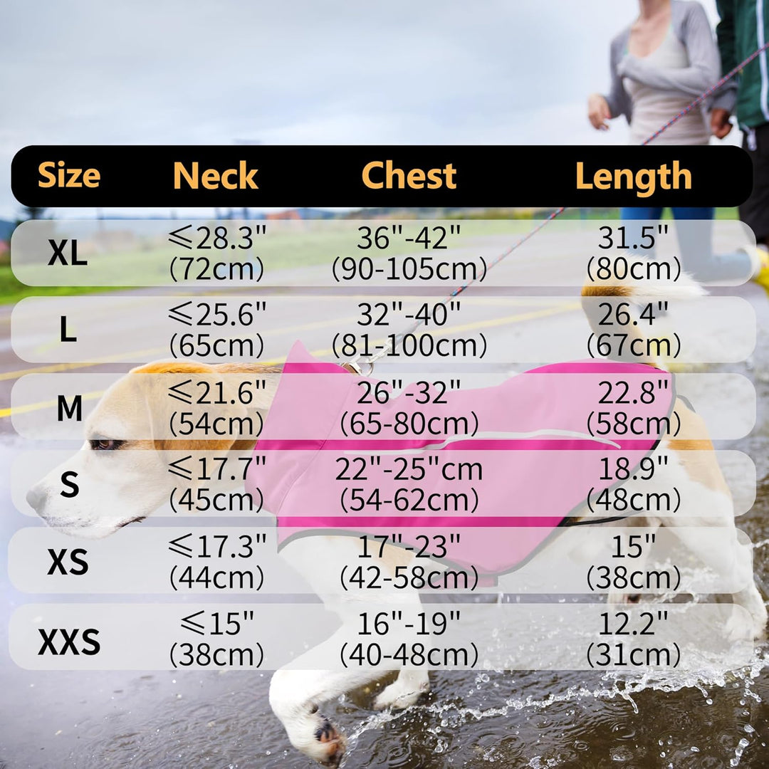 Mile High Life Hunderegenmantel Einstellbare wasserdichte Haustierkleidung Leichte Regenjacke mit re