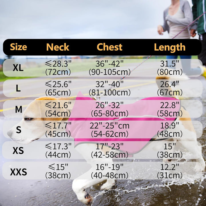 Mile High Life Hunderegenmantel Einstellbare wasserdichte Haustierkleidung Leichte Regenjacke mit re
