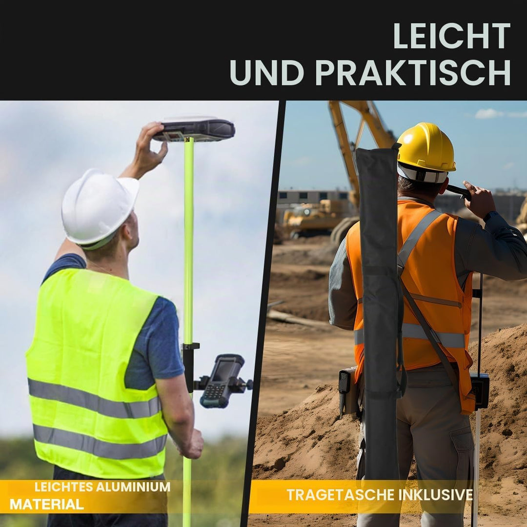Aluminium-GPS-Stange, 2 m Vermessungsprismenstange, 2 Abschnitte, GPS-Rover-Stange, Prismenstange fü
